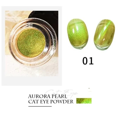 Aurora Pearlescent Chrome Cats Eye